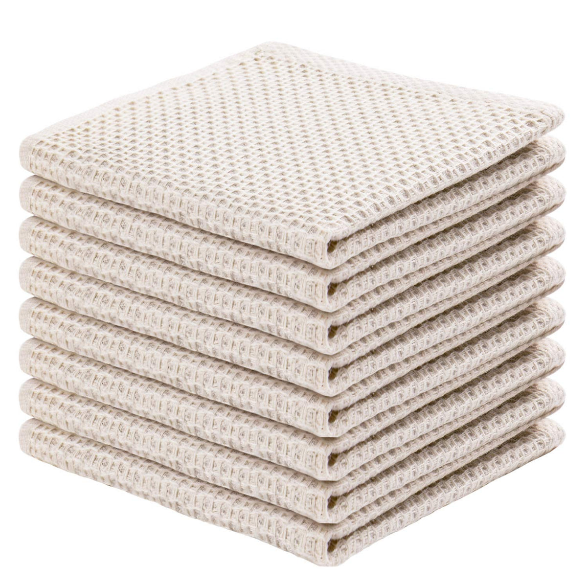 Joybest cotton dish cloths close-up shows waffle weave for quick drying