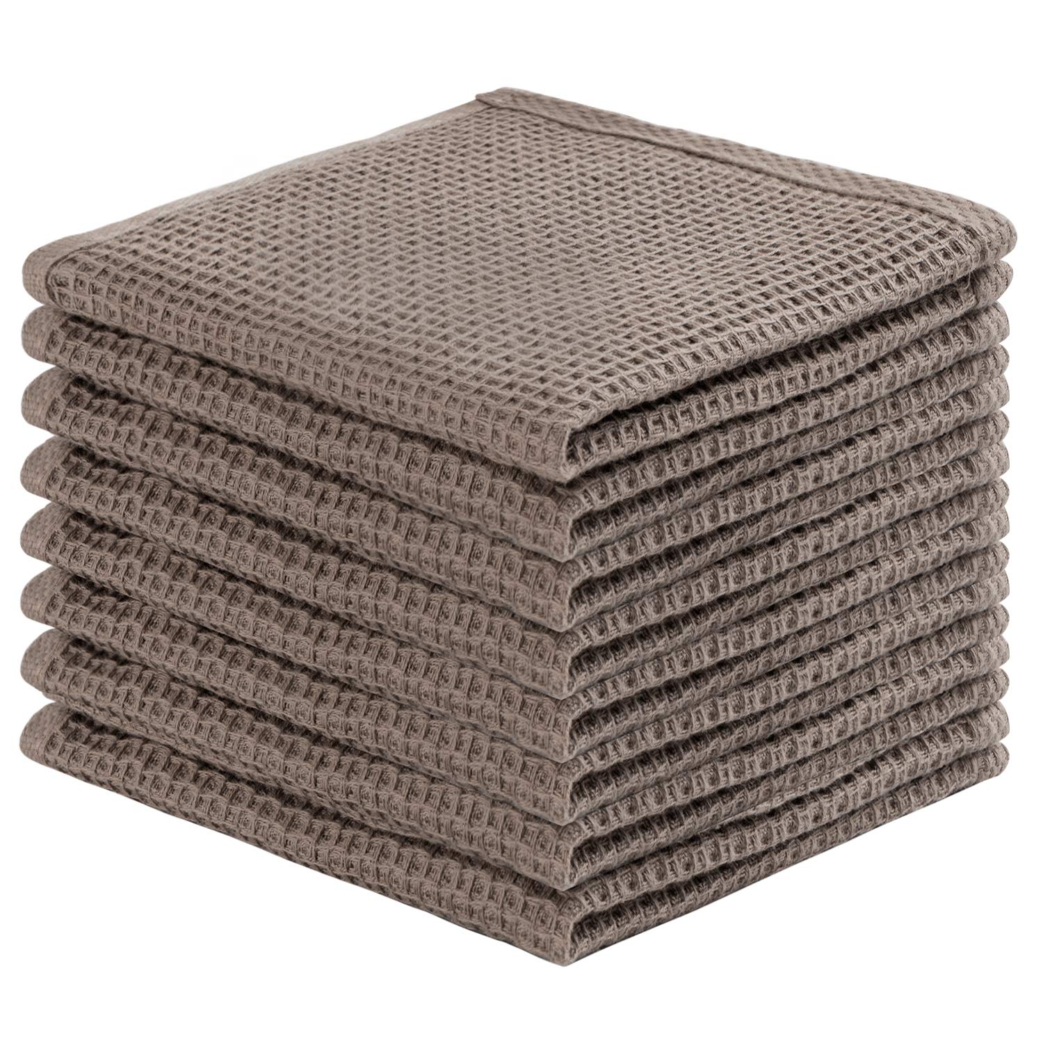 Joybest cotton kitchen dish cloths 8-pack, ultra-soft and gentle on delicate cookware.