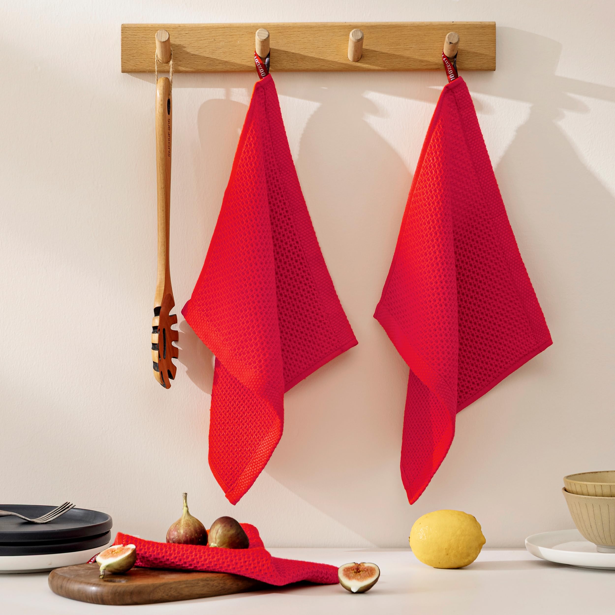 Joybest dish cloths stacked in a tidy pile for quick grab-and-go use