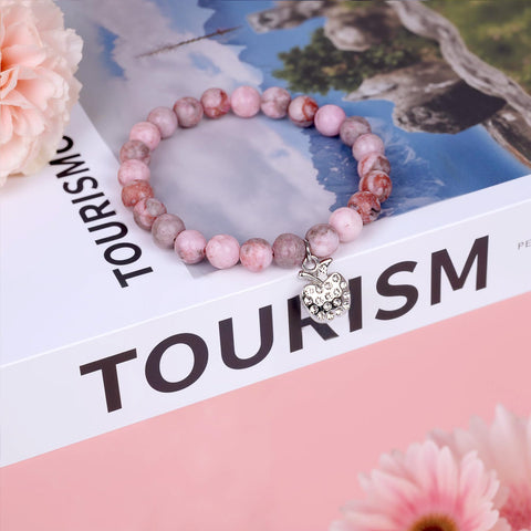Joybuty stainless bookmark with bee and apple motifs