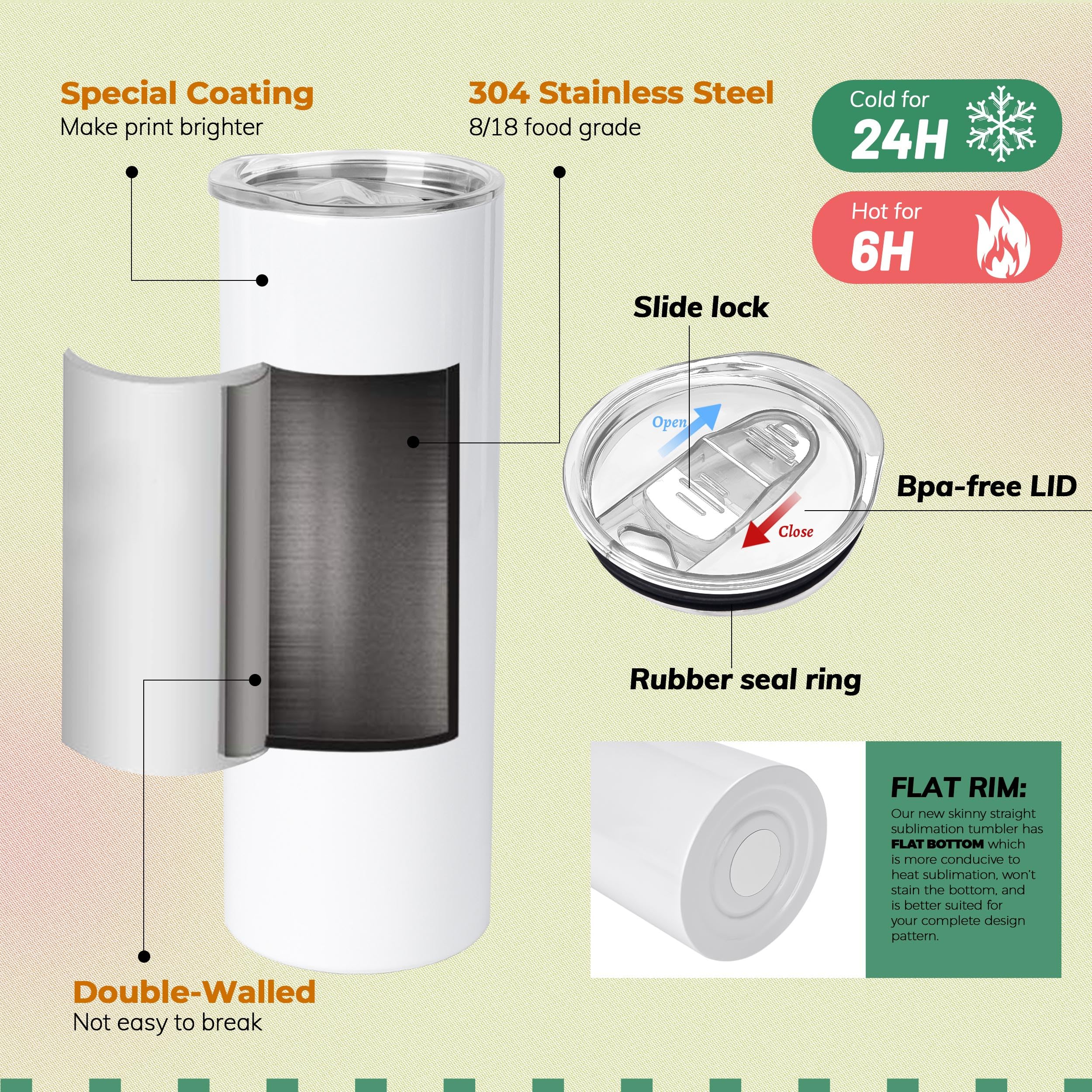Joyclub 304 stainless steel insulated tumbler for durable performance
