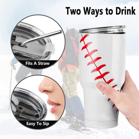 Joyclub 30oz tumbler stainless steel body, double-wall insulation for temperature stability.