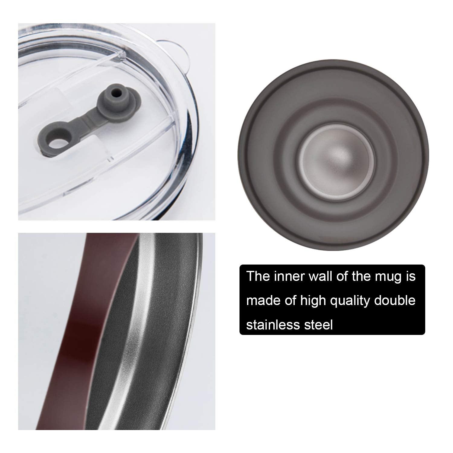 Joyclub 30oz tumbler cross-section highlights vacuum insulation