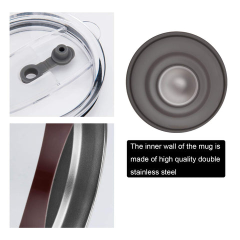 Joyclub 30oz tumbler cross-section highlights vacuum insulation