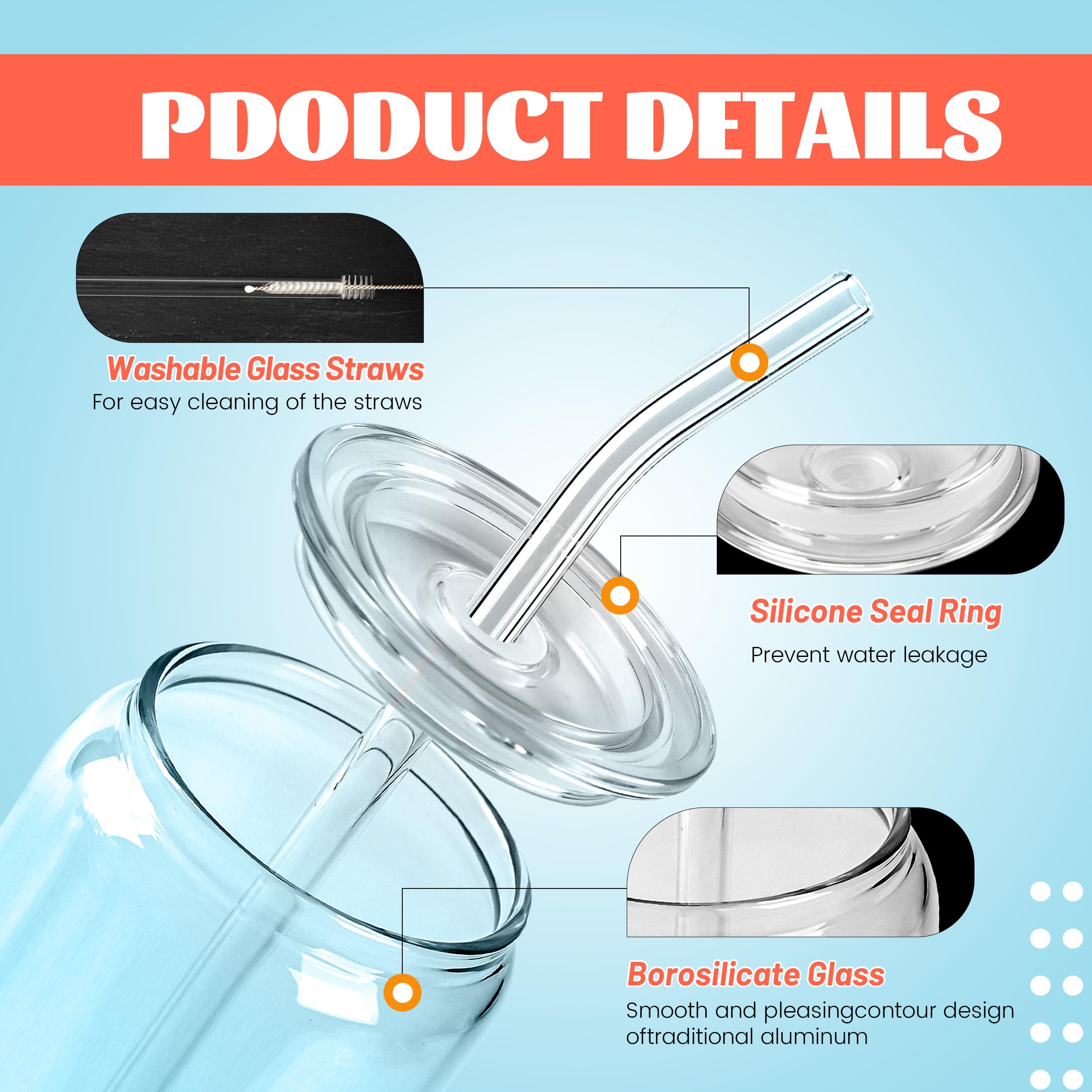 Joyclub dishwasher-safe glass cups and lids simplify cleanup after meals and parties.
