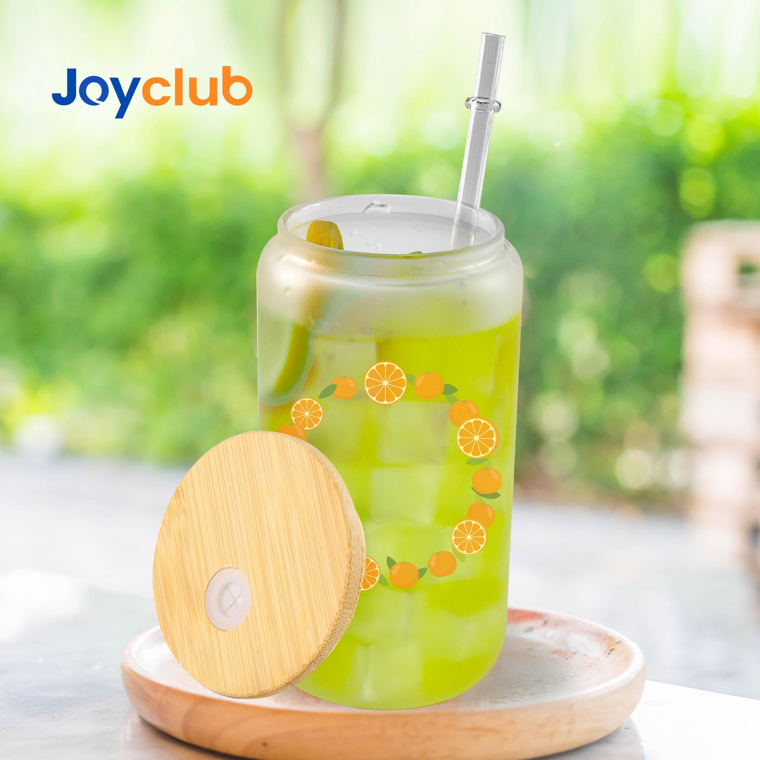 Joyclub durable glass suitable for cold or hot beverages on the go