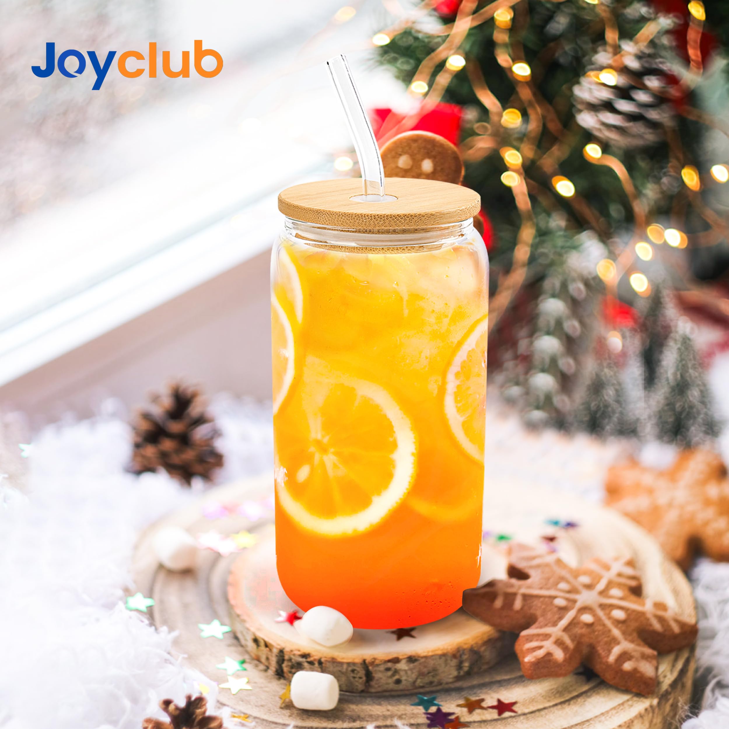 Joyclub glass straws 12-pack reusable and eco-friendly