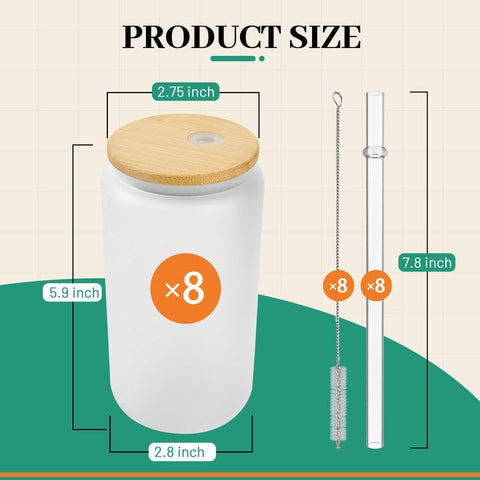 Joyclub 8-pc straws complete the set for easy sipping