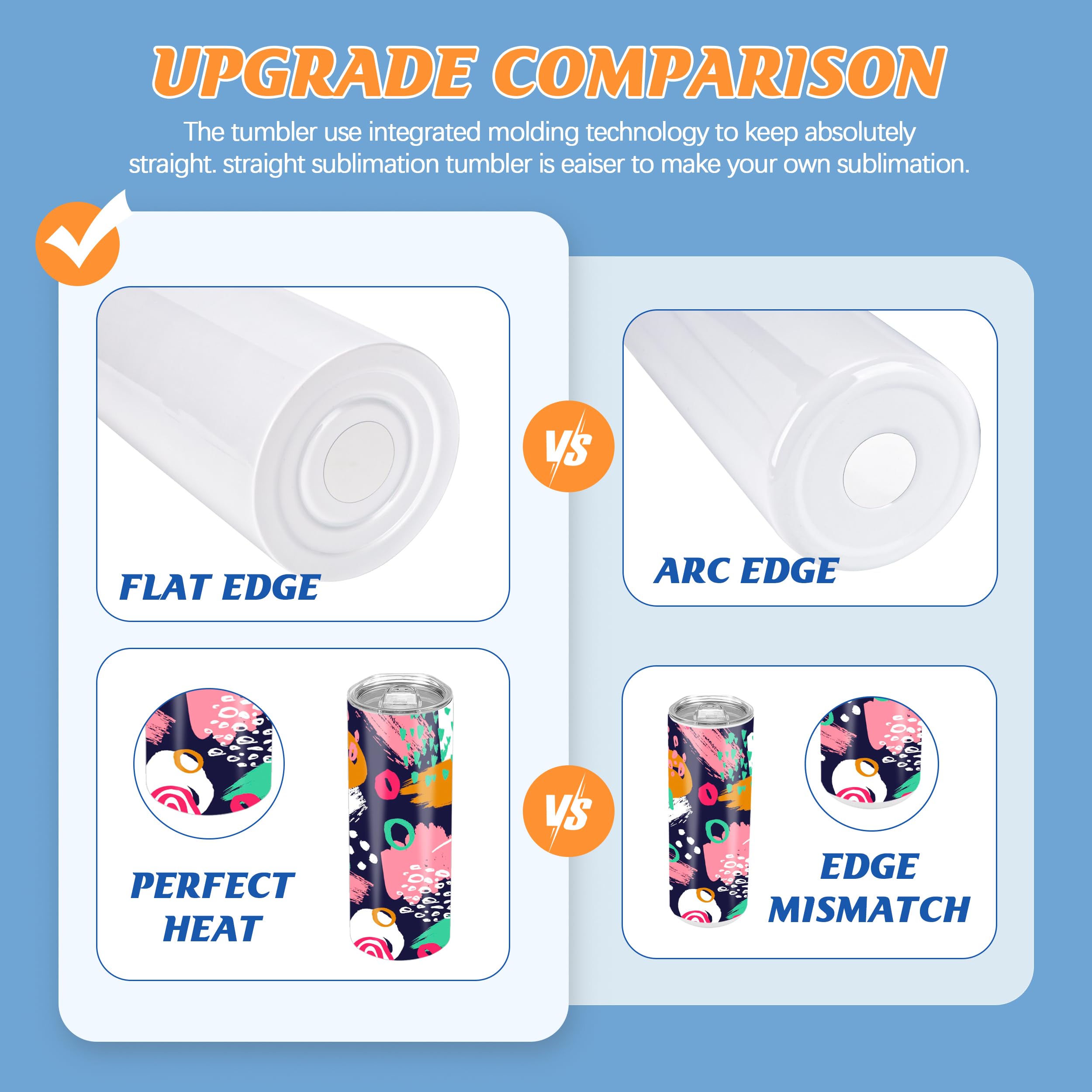 Joyclub 20oz tumbler has a rubber bottom for stability on surfaces.