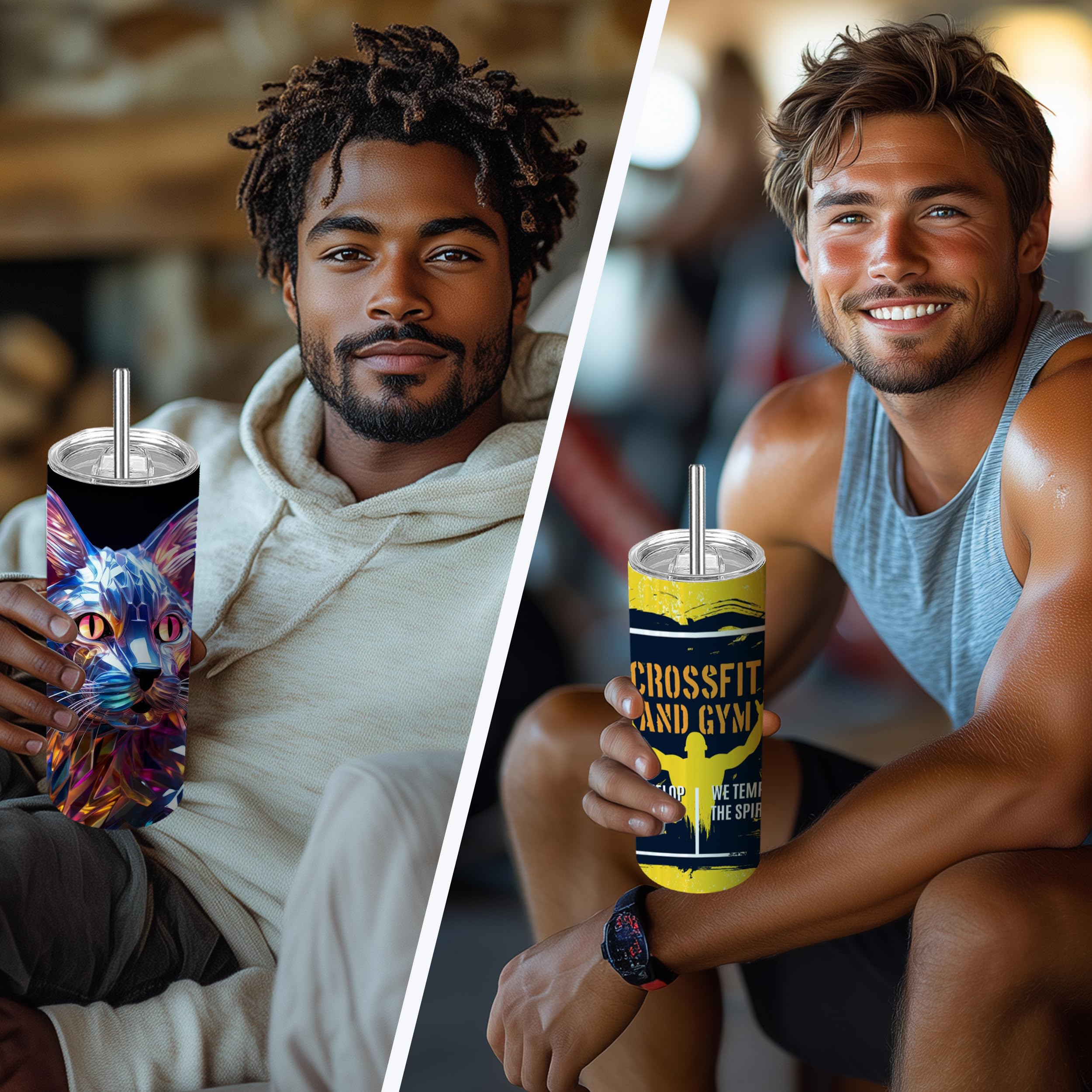 Joyclub 20oz tumbler with splash-proof lid preserves design and keeps drinks secure.