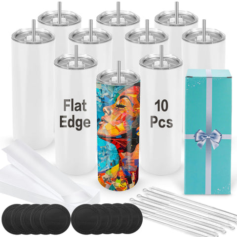 Joyclub 20oz sublimation tumbler with straight body for crisp, bright prints.