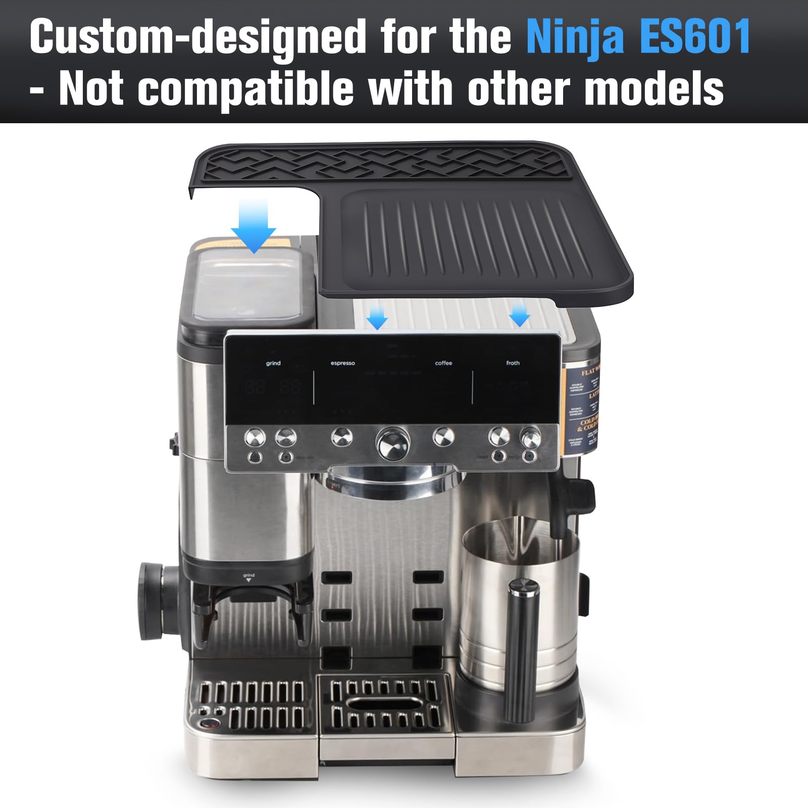 JOYCUBE espresso top mat on Ninja ES601 provides surface protection from dust and spills.