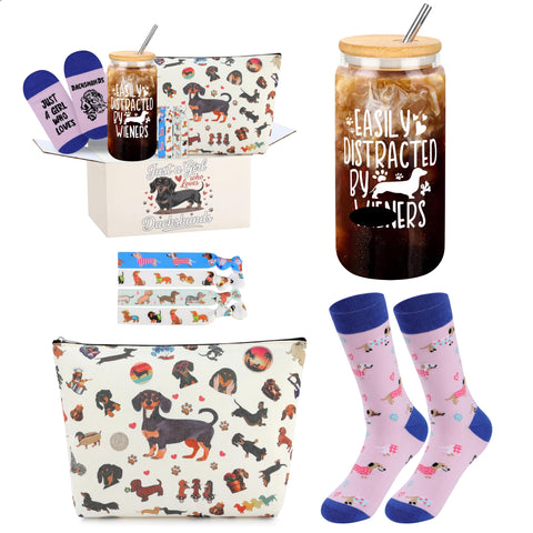 JoycuFF dachshund glass cup perfect for daily beverages and dog mom moments