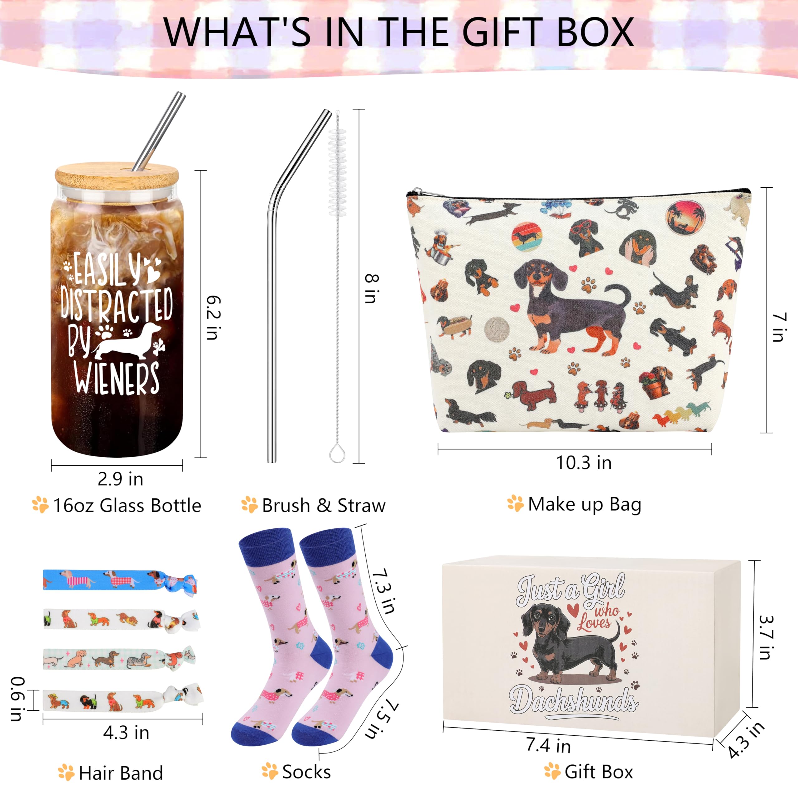 JoycuFF dachshund makeup bag with cute prints for on-the-go organization