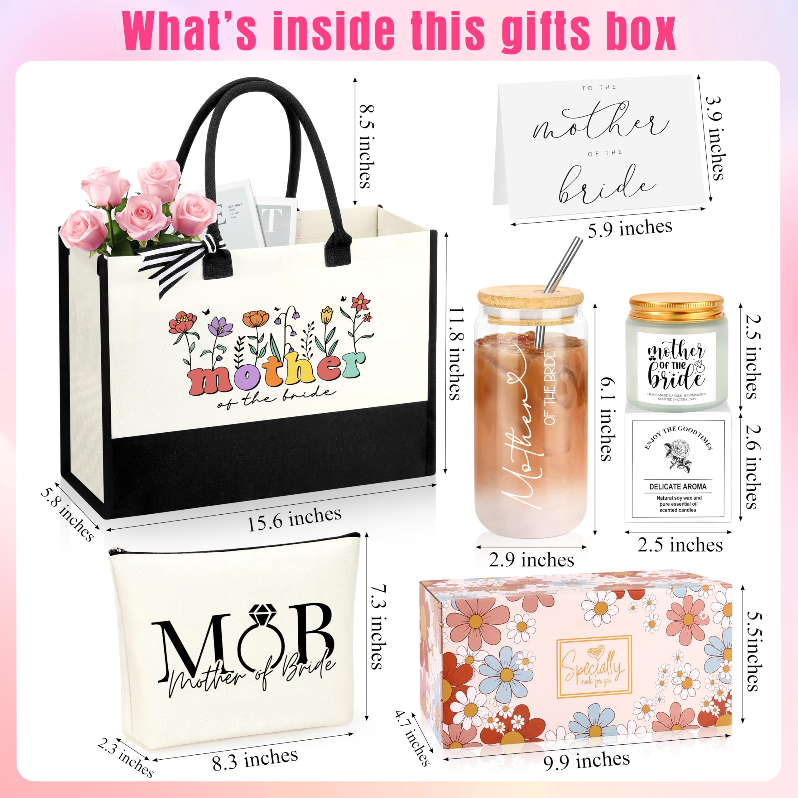 JoycuFF mother-of-the-bride gift tote offers practical space and style
