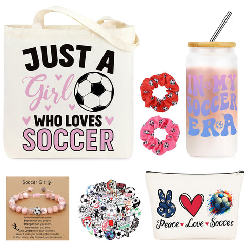 JoycuFF glass cup with soccer design for on-field hydration