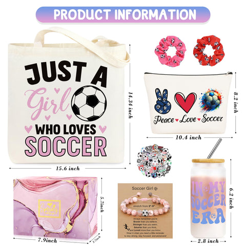 JoycuFF makeup bag with soccer motif keeps essentials organized