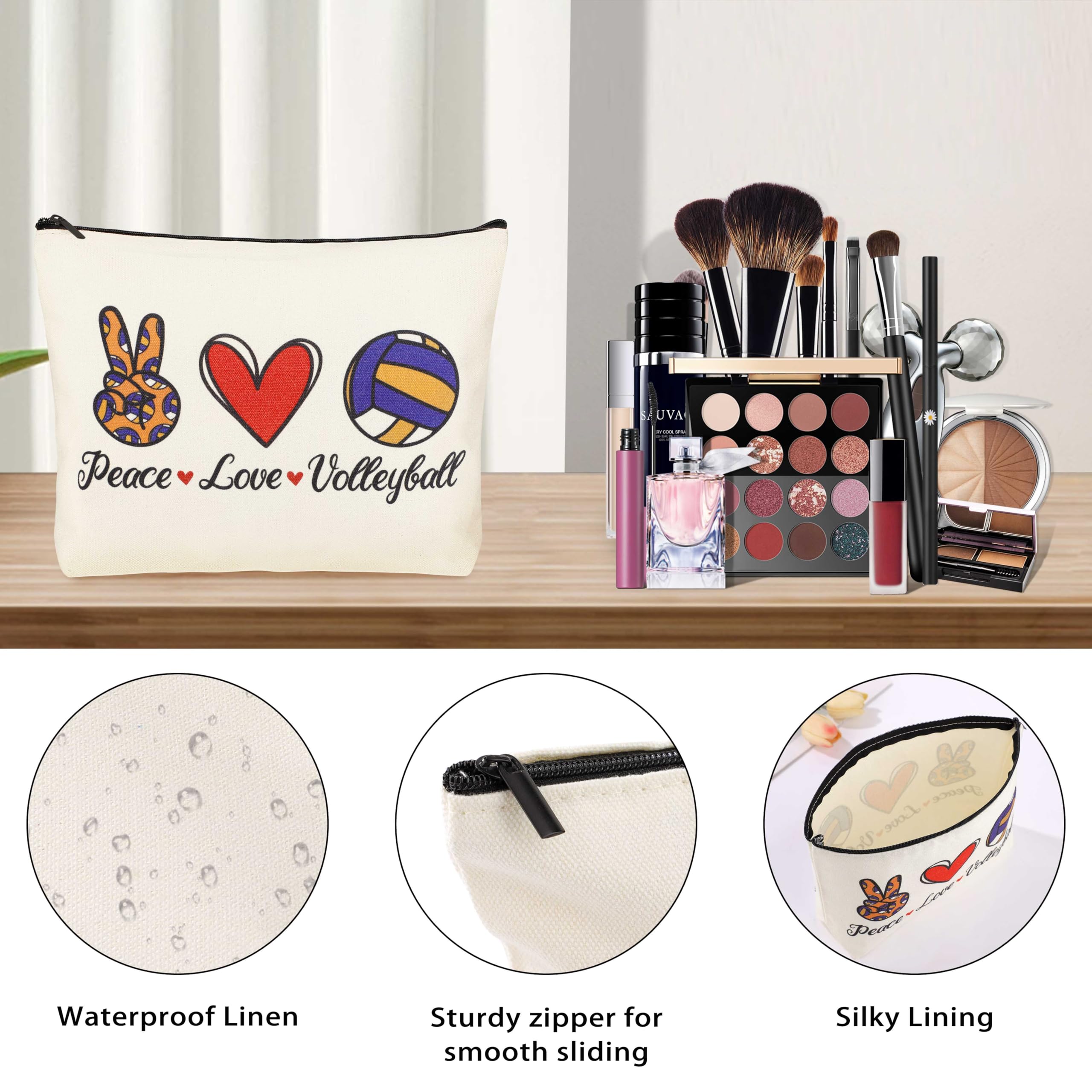 JoycuFF 50-pack volleyball stickers sunproof and reusable for notebooks.