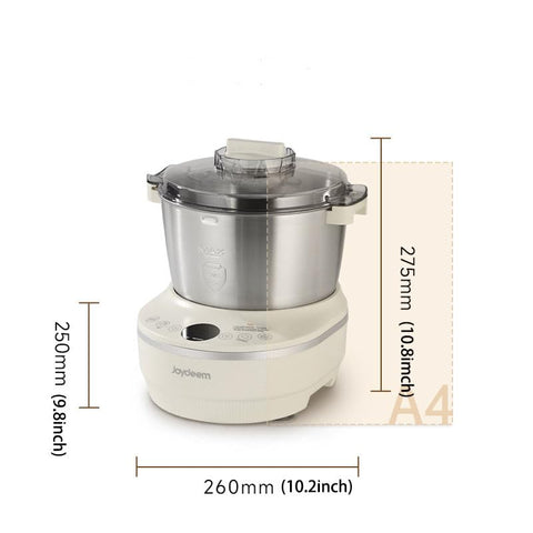 Joydeem 3.7qt mixing bowl ready for batch dough preparation