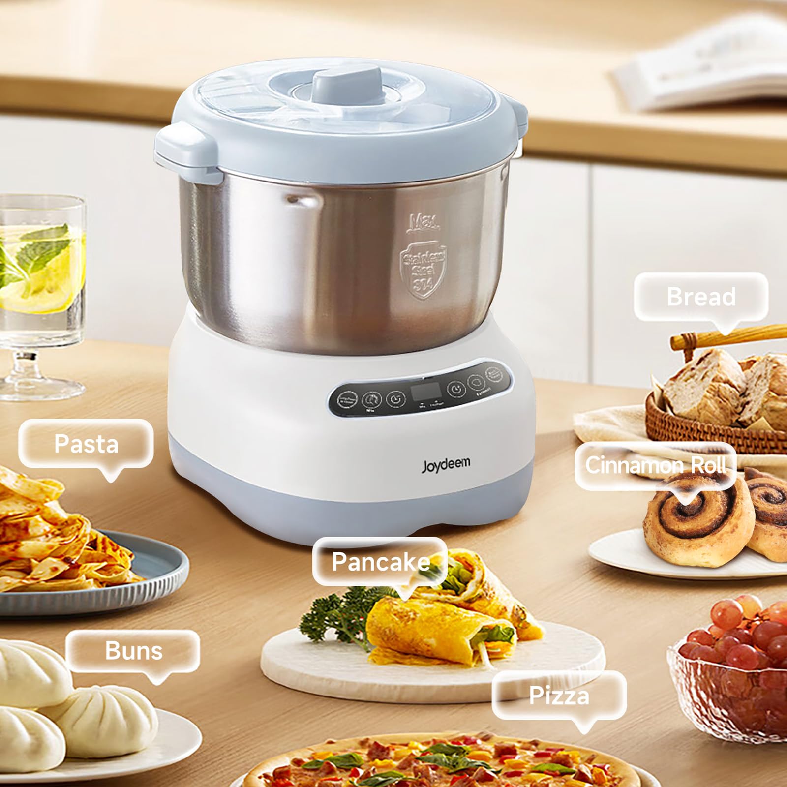 Joydeem dough maker with microcomputer timer for precise kneading