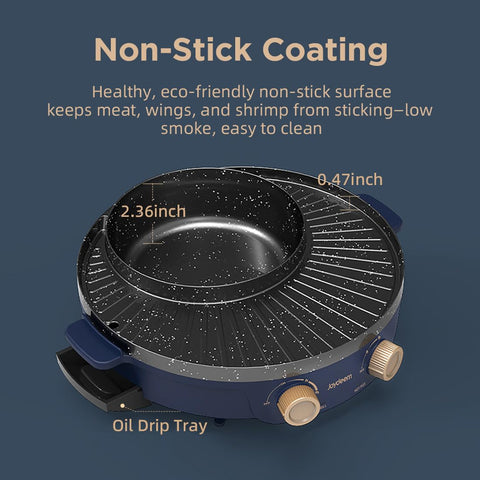 Joydeem side oil drip tray for quick cleanup