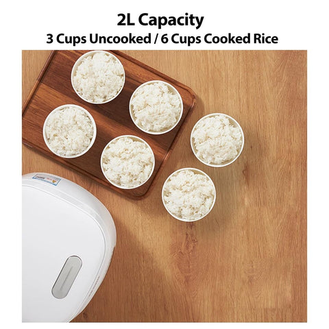 Joydeem rice cooker 3D heating illustration showing even heat distribution.