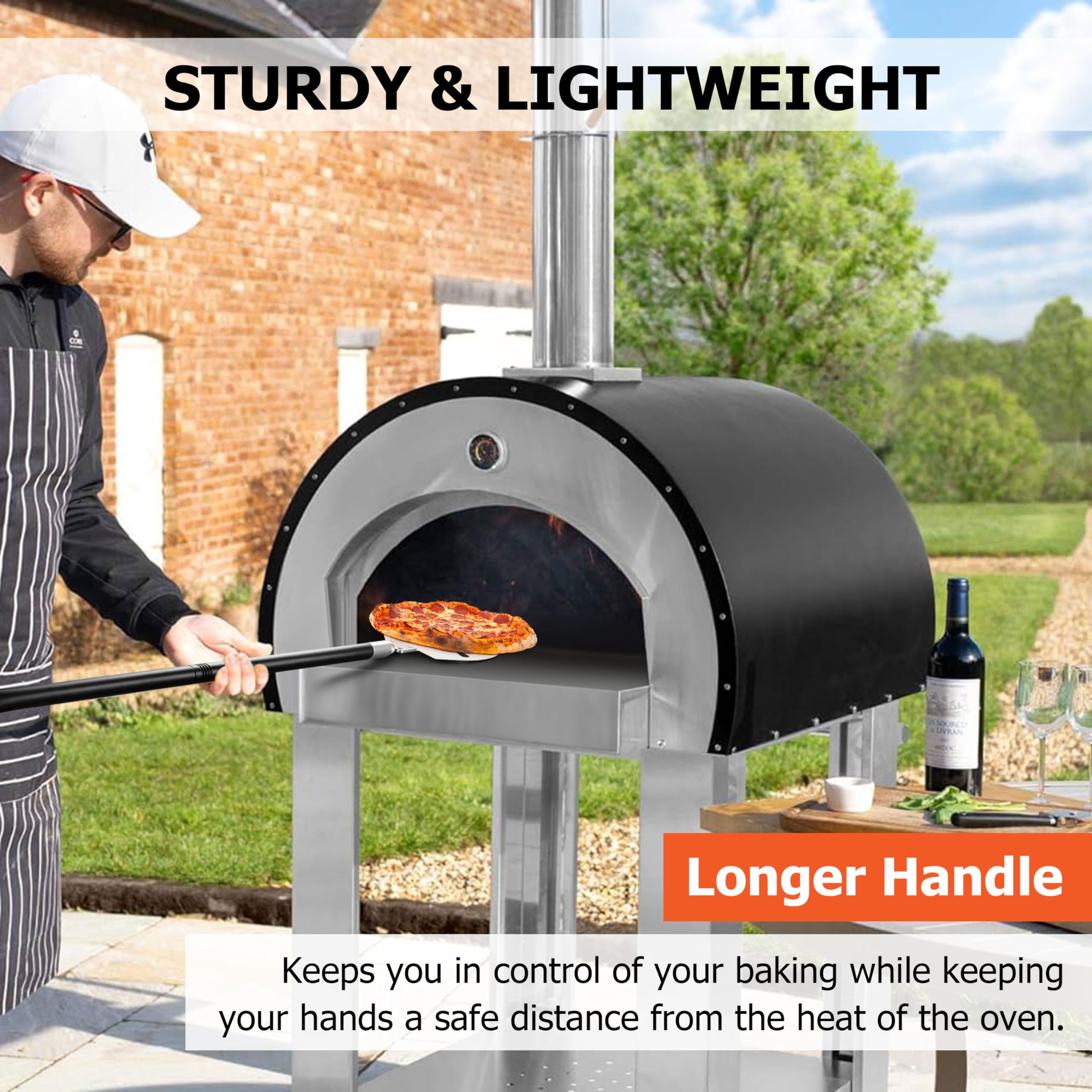 Perforations in Joyfair peel vent steam for better crust texture.