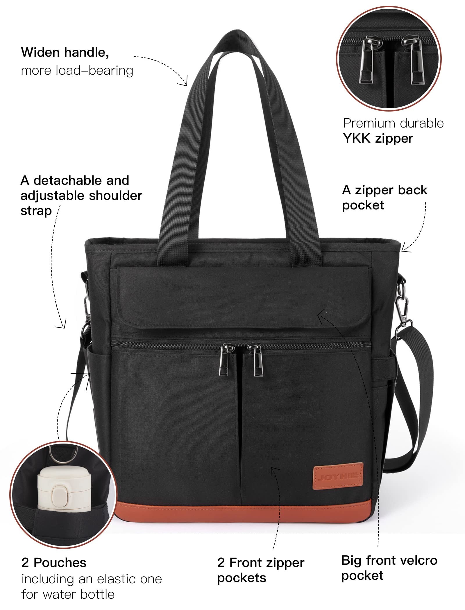 Joyhill lunch bag interior reveals insulated lining for cool food and beverages.