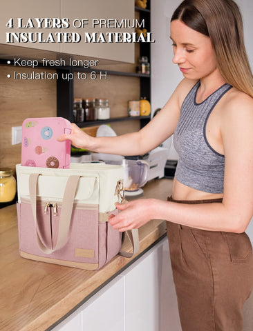 Joyhill lunch bag demonstrates multipurpose use for work and daily routines.