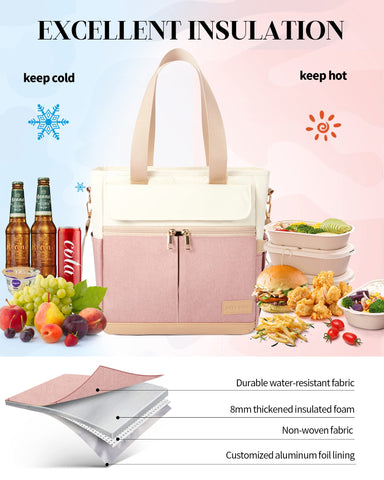 JOYHILL pink capacity-16-2l supports multiple workday meals