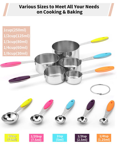 Joyhill nested measuring cups save space in a tidy kitchen