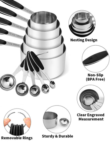 Joyhill stainless steel spoons feature a durable one-piece construction.