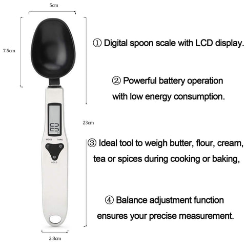 JOYIT stainless steel body offers durable, easy-to-clean kitchen measurement