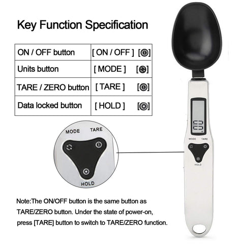 JOYIT scale tare and HOLD functions simplify measuring small portions