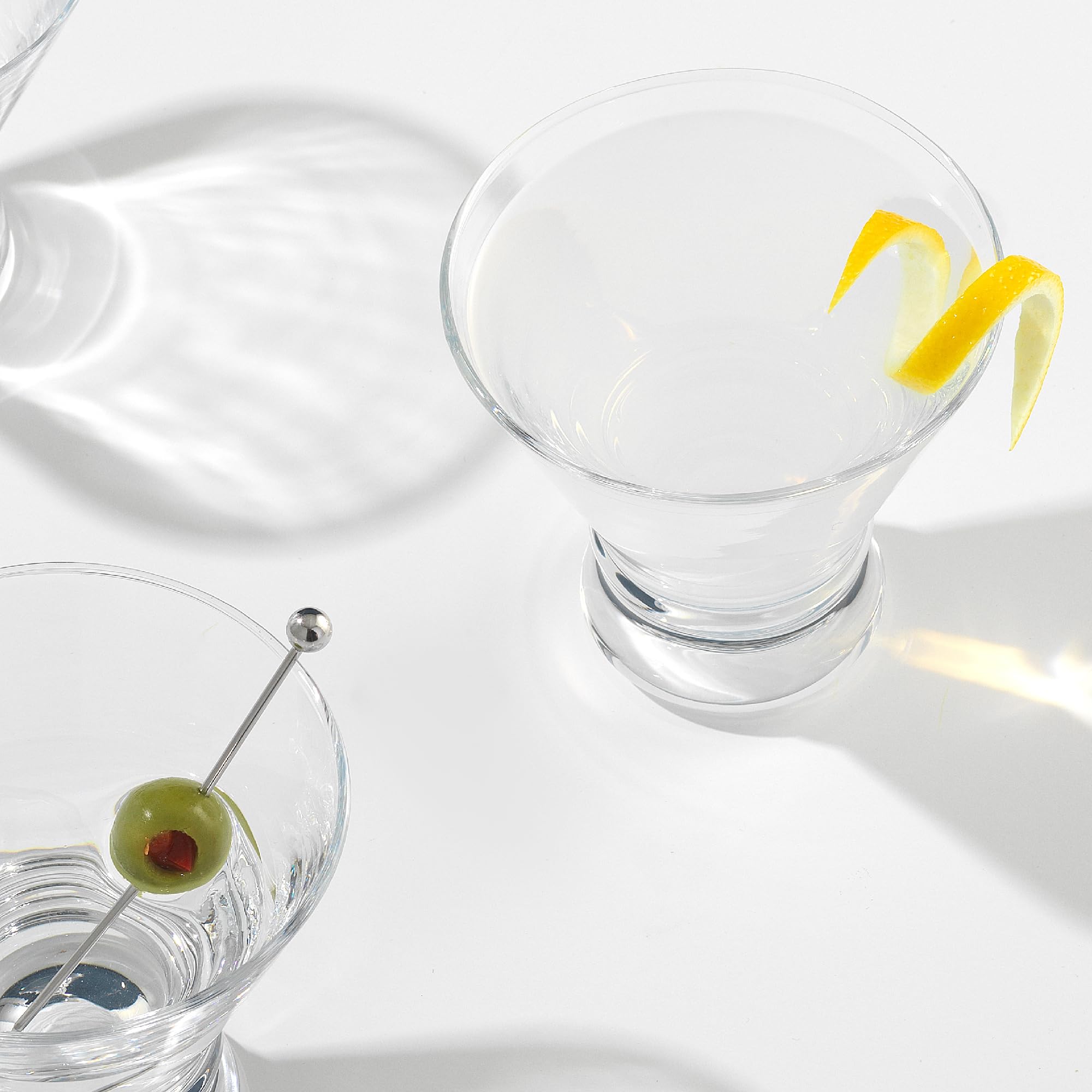 JoyJolt Afina 8.5 oz capacity ideal for cocktails and cosmopolitans.