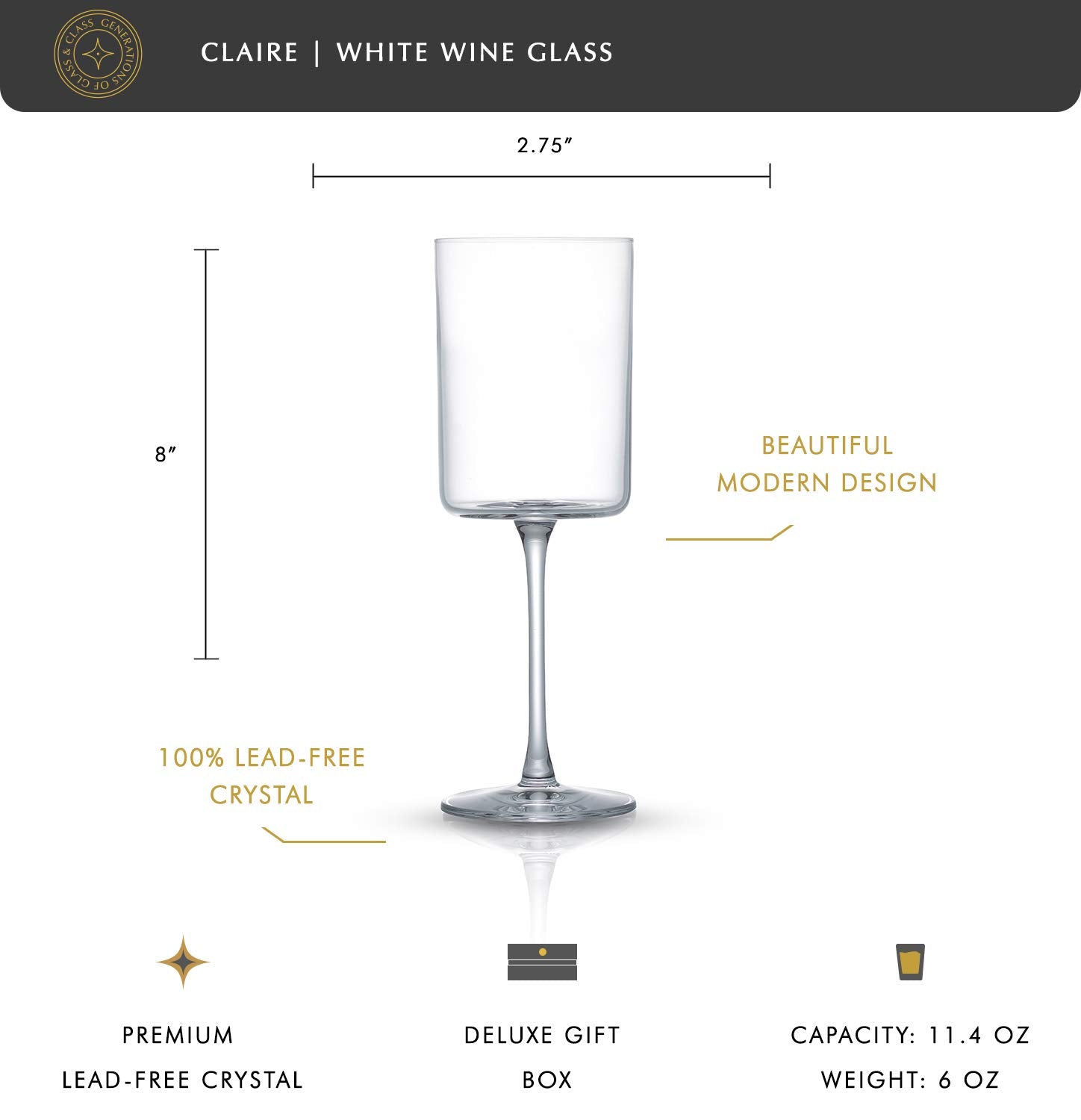 JoyJolt Claire close-up reveals crystal clarity highlighting your wine’s color