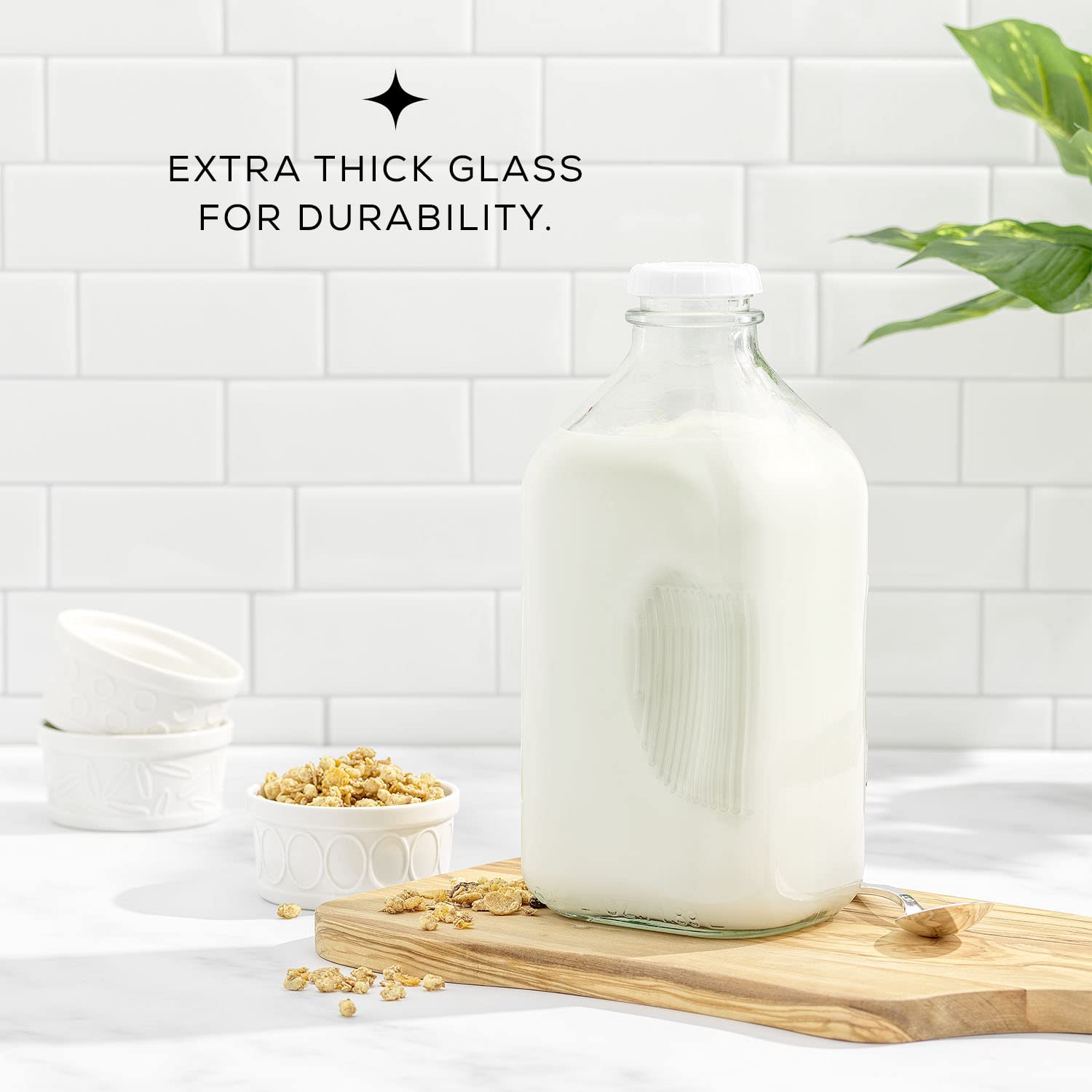 JoyJolt dishwasher-safe glass bottle for easy cleanup