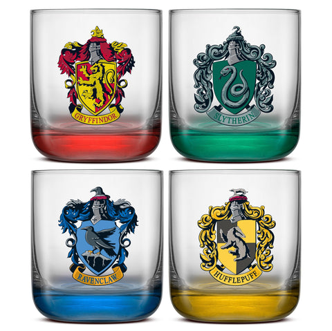 JoyJolt Harry Potter Gryffindor crest 10oz glass for daily hydration and magical gatherings.