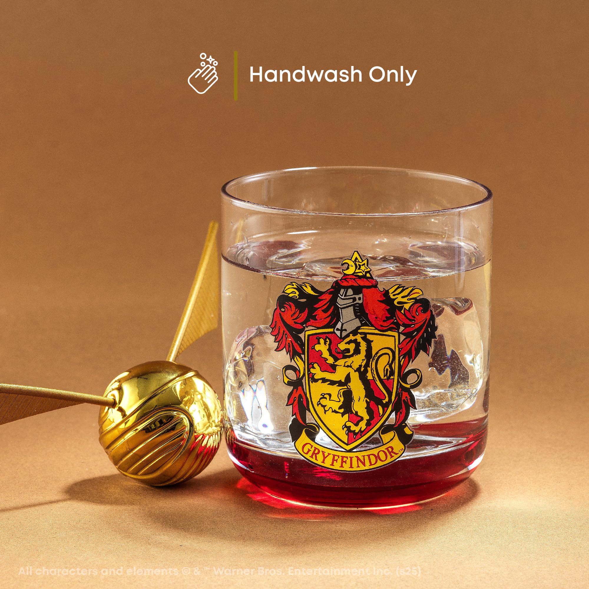 JoyJolt Harry Potter Ravenclaw crest 10oz glass for water and study sessions.