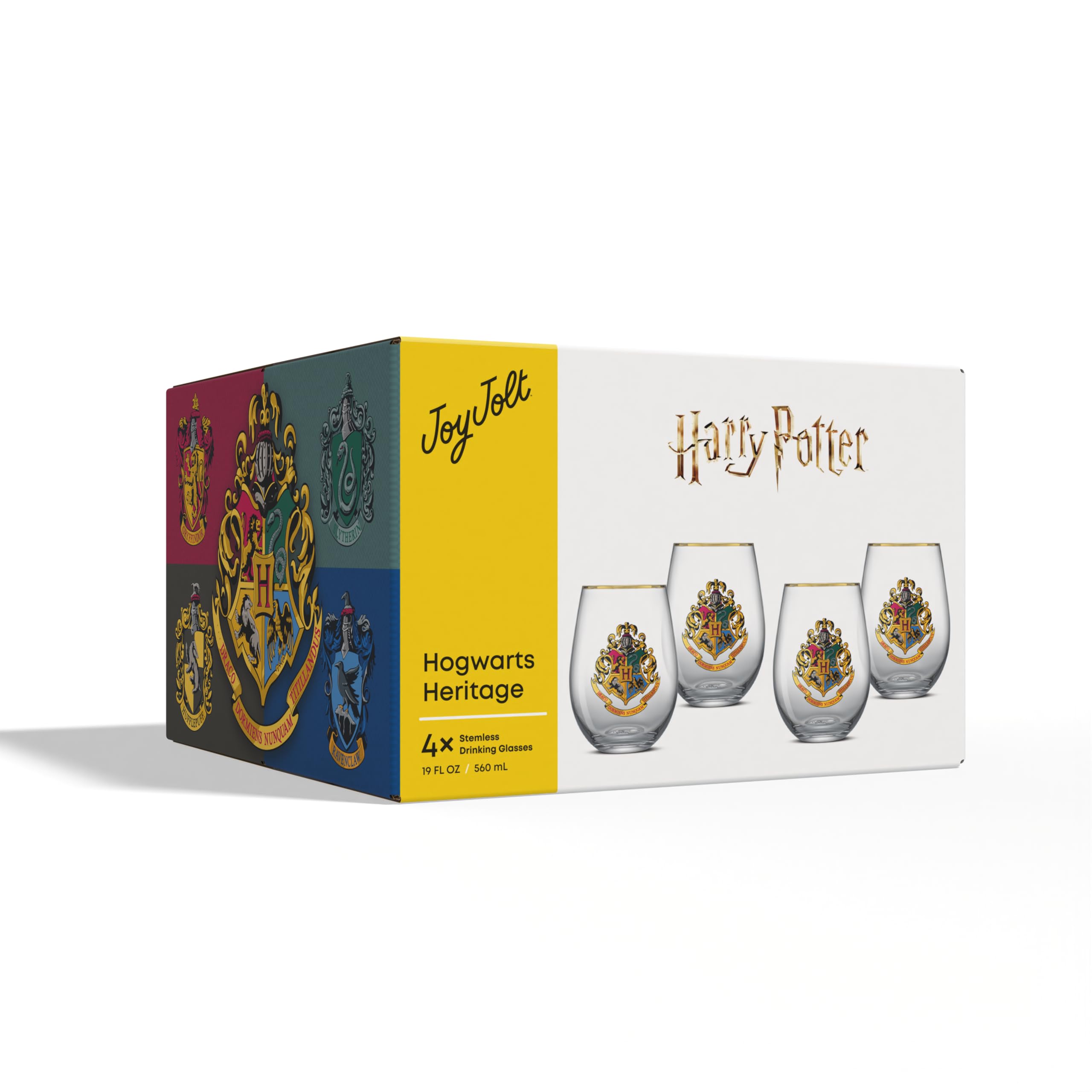 JoyJolt Hogwarts crest close-up highlights timeless wizarding charm