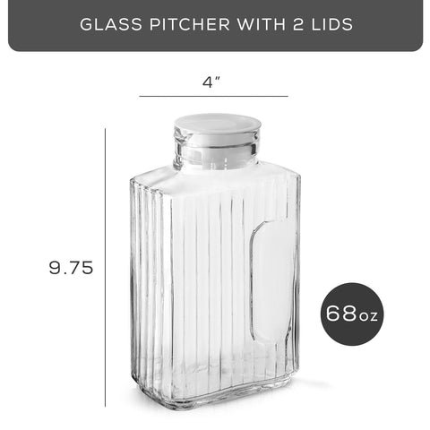 JoyJolt indented-handle pitcher offers a comfortable grip for easy pouring.