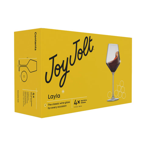 JoyJolt Layla ideal for entertaining and showcasing wine color.