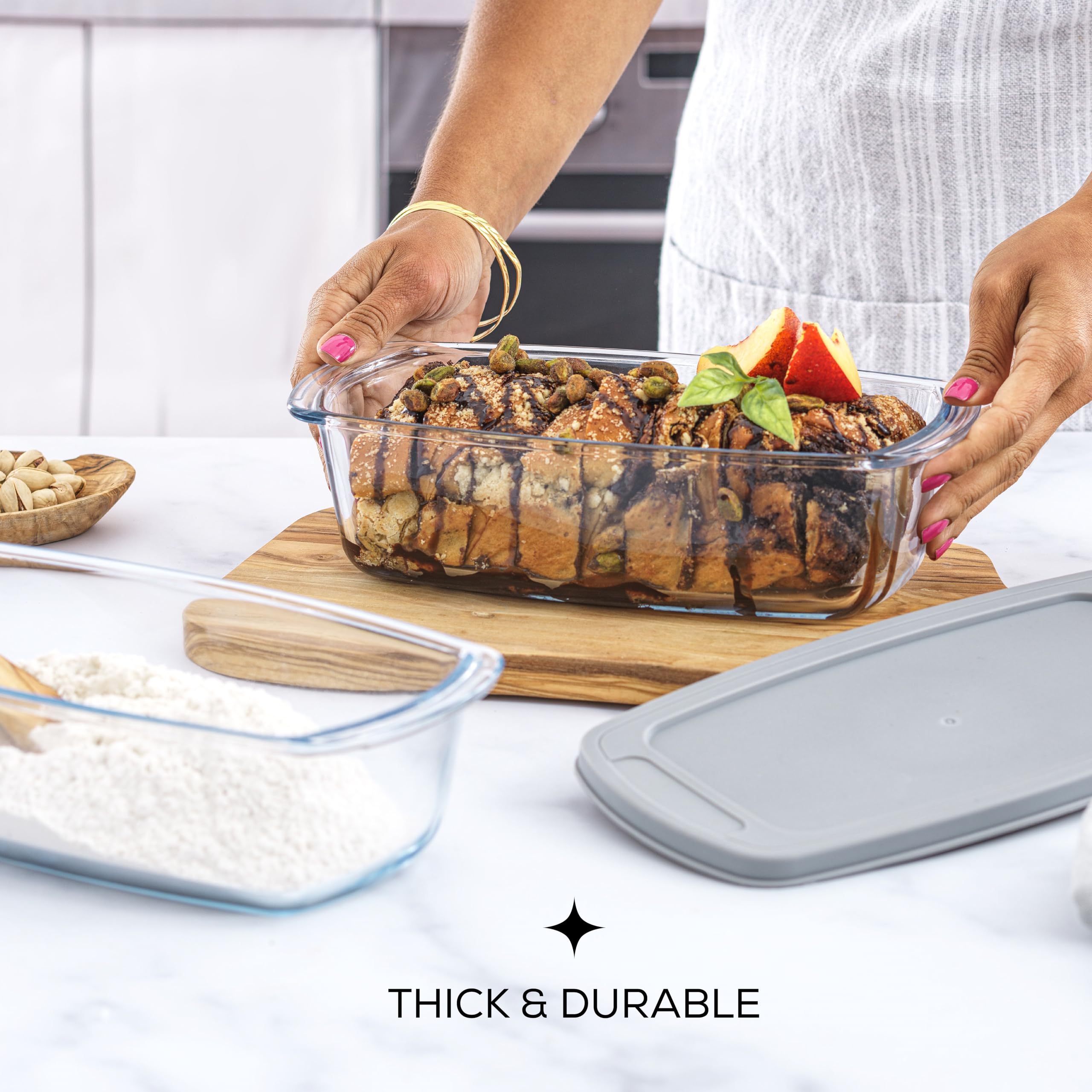 JoyJolt meatloaf pan with lid for easy weeknight dinners.