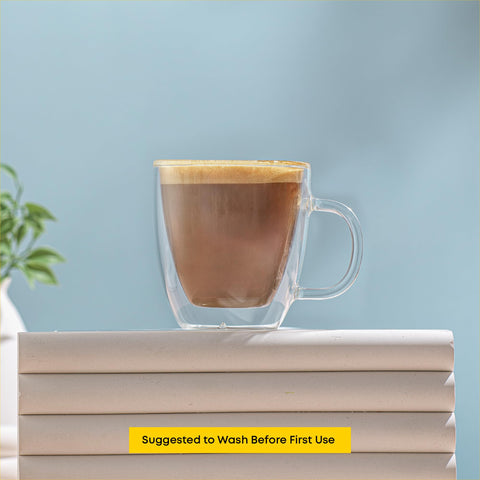 JoyJolt Savor cafe-table pair showcases two mugs ready for duo-serving