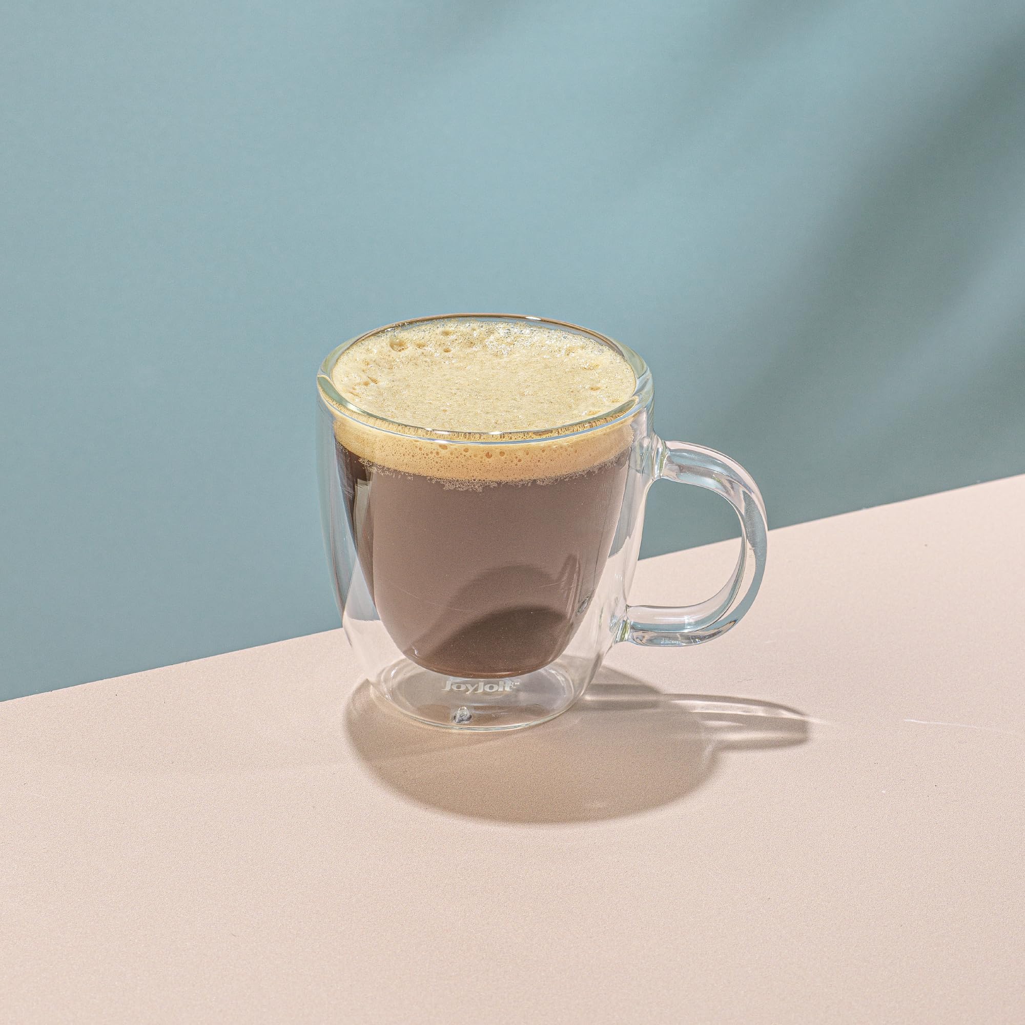 JoyJolt Savor cappuccino-ready glass supports latte and macchiato rituals