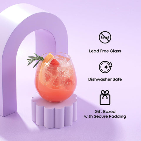 JoyJolt Spirits 15-ounce capacity for generous pours of red or white wine.