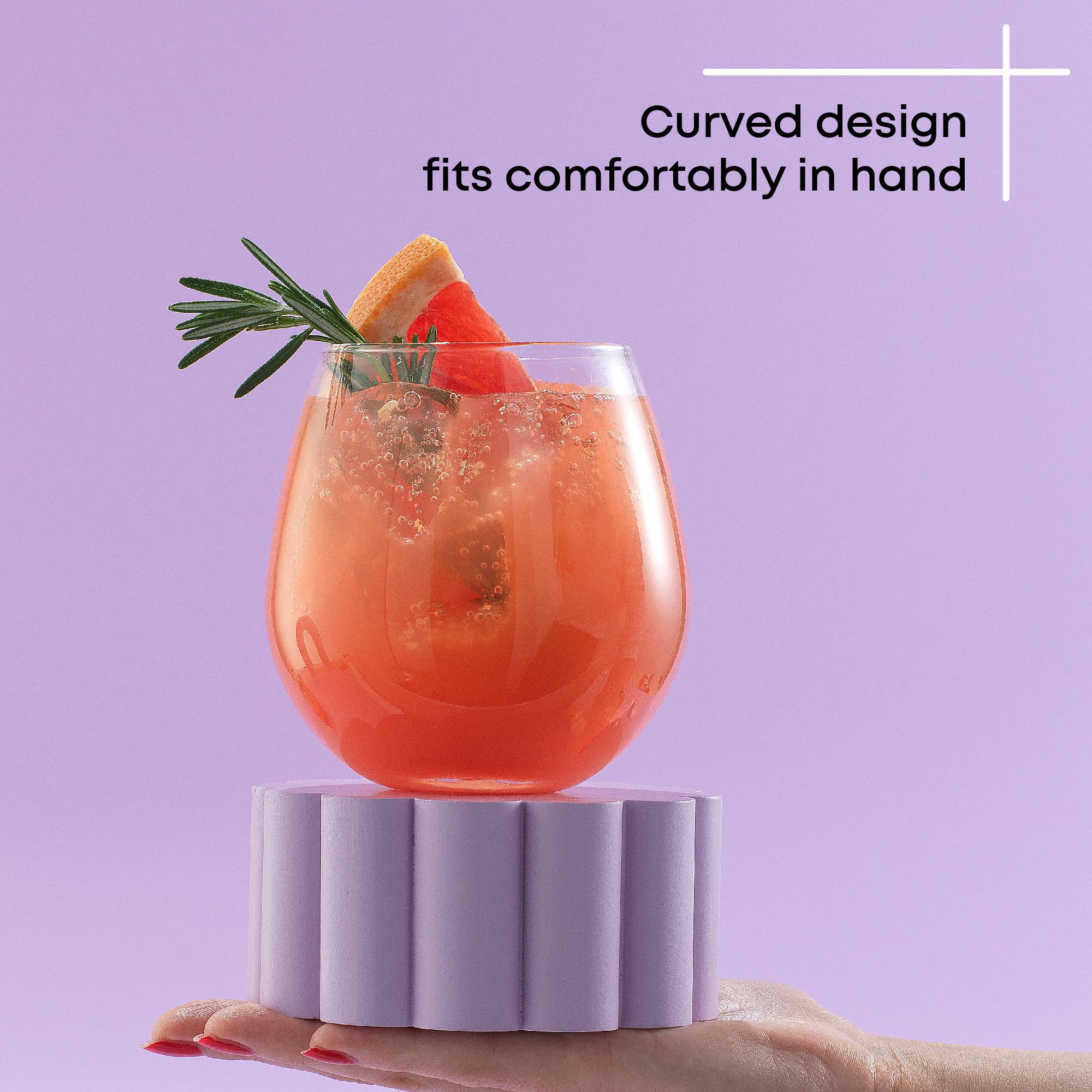 JoyJolt Spirits stemless glasses are dishwasher safe for easy cleanup after gatherings.