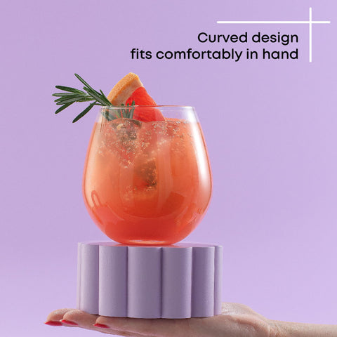 JoyJolt Spirits stemless glasses are dishwasher safe for easy cleanup after gatherings.