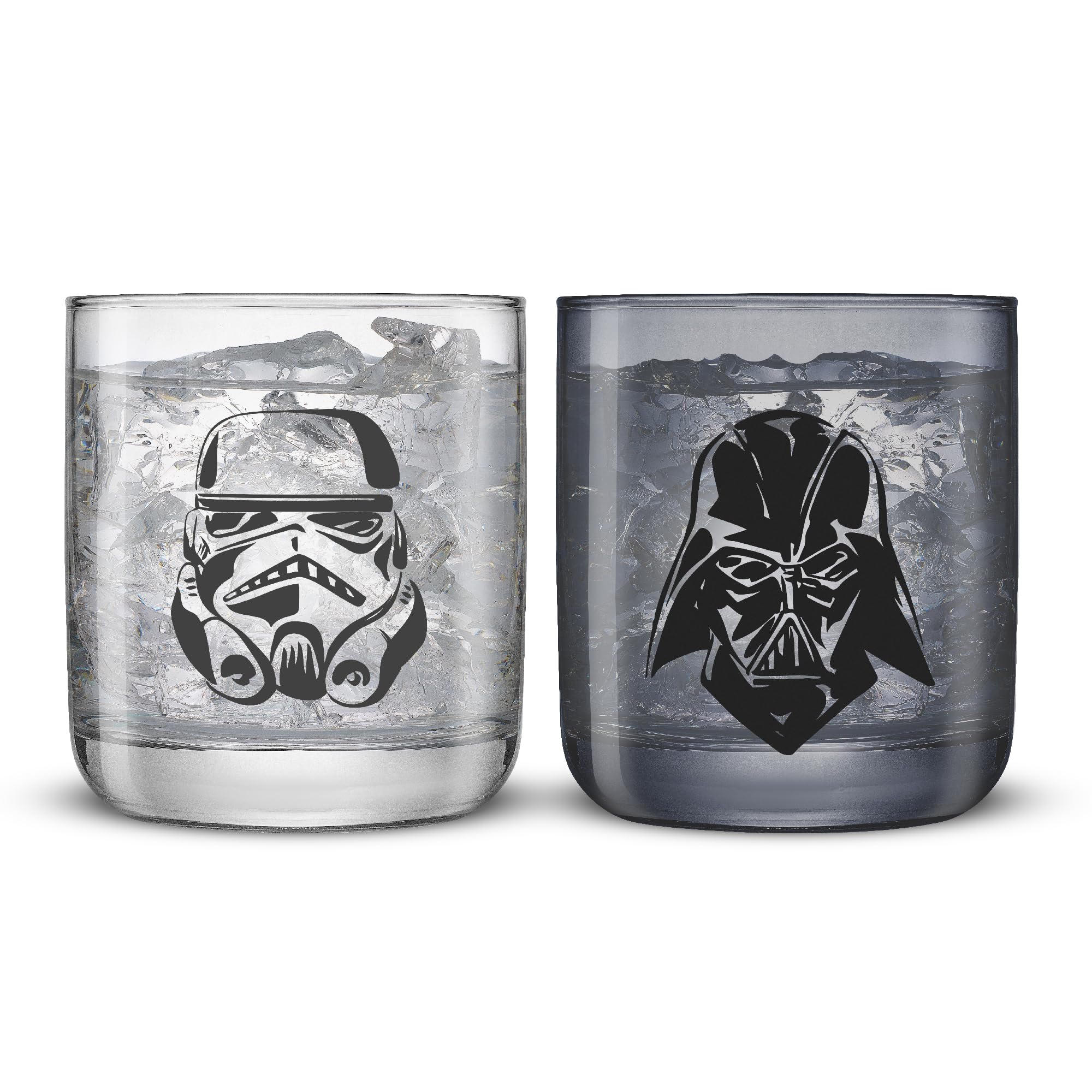 JoyJolt Star Wars Darth Vader black 10oz glass with bold iconic design for everyday use