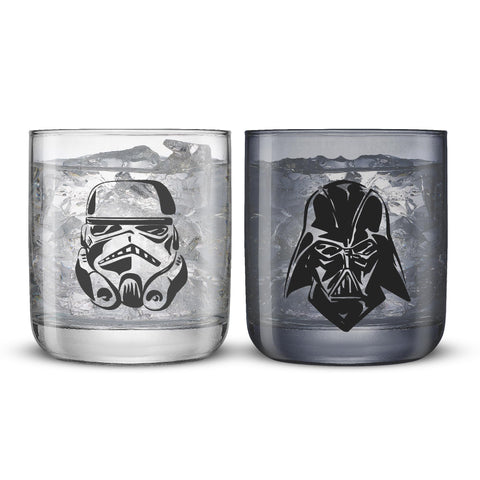 JoyJolt Star Wars Darth Vader black 10oz glass with bold iconic design for everyday use